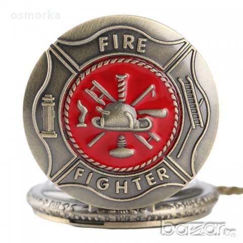 Нов джобен часовник пожарникарски пожарна пожарникар каска пожар, снимка 5 - Други ценни предмети - 19341213