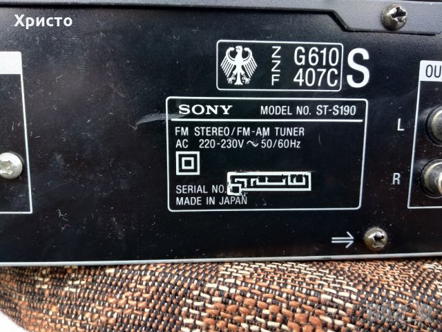 Sony st-190s, снимка 2 - Ресийвъри, усилватели, смесителни пултове - 24476977