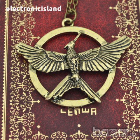 Колие от филма Игрите на глада 3 Сойка присмехулка Hunger Games Mockingjay,цвят старо злато и злато, снимка 10 - Колиета, медальони, синджири - 10071806