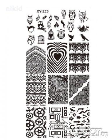 XY-Z25 бухалчета плочка щампа шаблон за печат на нокти