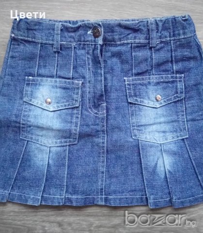 Дънкова поличка, снимка 2 - Детски рокли и поли - 21224597