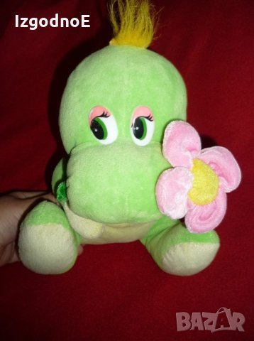 Нова плюшена играчка - динозавърче с цвете, снимка 4 - Плюшени играчки - 21859192