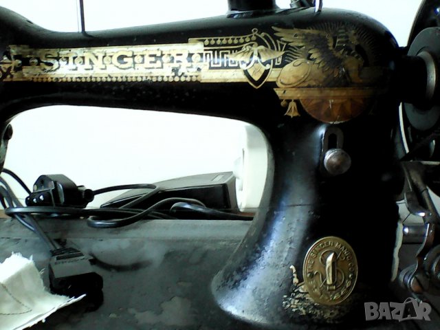 1905 Singer шевна машина, с електрически педал, снимка 2 - Антикварни и старинни предмети - 23035688