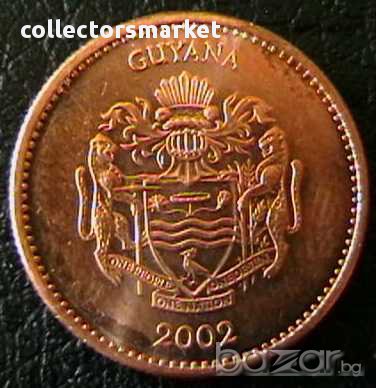 1 долар 2002, Гвияна, снимка 2 - Нумизматика и бонистика - 13486029