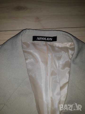 Мъжки светлосив костюм сако и панталон марка Аполон, снимка 4 - Костюми - 23702654