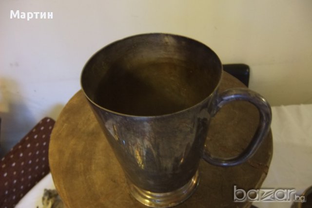 Стара масивна посребрена - Халба (00964), снимка 2 - Други стоки за дома - 13076650