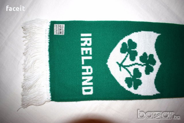Ирландия - 100% Оригинален шал / Ireland / Футболен / Футбол / Зелен / , снимка 5 - Фен артикули - 17190439