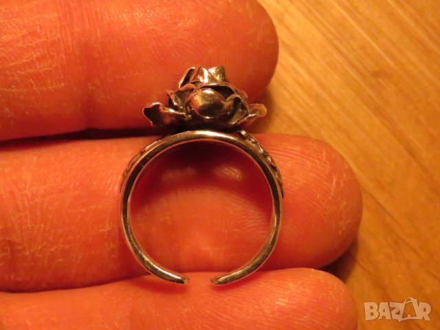 Дамски сребърен пръстен с роза - уникален модел  и невероятна красота - Внос от Щатите., снимка 4 - Пръстени - 24338988