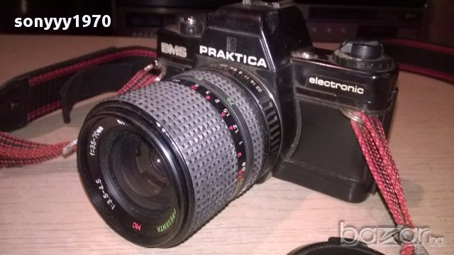 praktica+presenta-фотоапарат+обектив-внос швеицария, снимка 1 - Фотоапарати - 17136490