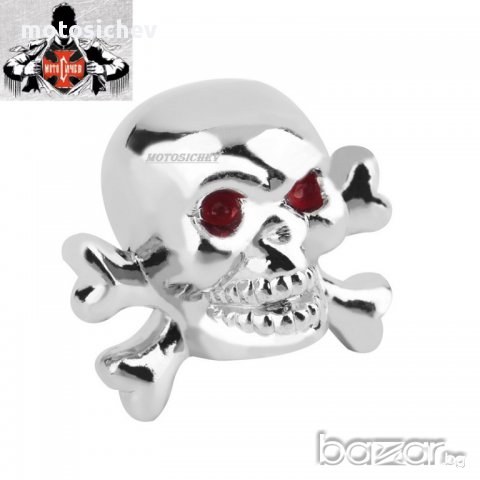 К-т. 2 броя капачки за винтили-череп с кости, снимка 2 - Аксесоари и консумативи - 12218001