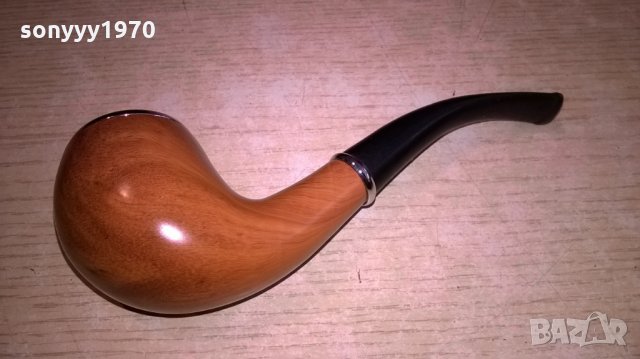 Лула-15см-красив дървесен цвят и стилна-нова-внос швеицария, снимка 5 - Лули - 22735124