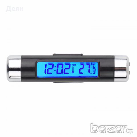 К01 Часовник и термометър за кола , снимка 1 - Аксесоари и консумативи - 17431136