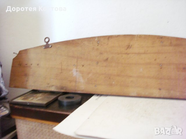Голяма дървена закачалка-поставка с огледало, снимка 6 - Антикварни и старинни предмети - 25977388
