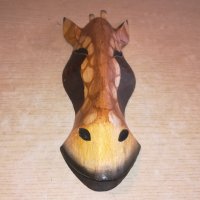 дървена маска-31х12х6см-жираф-внос швеицария, снимка 6 - Колекции - 20984790