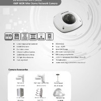IP куполна камера HIKVISION DS-2CD2542FWD-IS - 4 мегапиксела с инфрачервено осветление 2.8мм обектив, снимка 2 - IP камери - 19953713