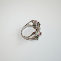 Сребърен пръстен с турмалин Пчеличка, снимка 2 - Пръстени - 22170723