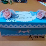 Кутия за бебешки съкровища за момче с рози, снимка 2 - Подаръци за кръщене - 17195744