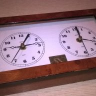 herralz-двоен часовник-25х15х5см-внос швеицария, снимка 3 - Антикварни и старинни предмети - 18226640