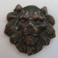 бронзова лъвска глава , снимка 1 - Антикварни и старинни предмети - 11468267