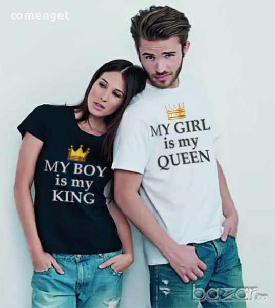 Свети Валентин ЗА ВЛЮБЕНИ! LOVE T-SHIRTS MY GIRL & MY BOY! Поръчай модел С ТВОЯ идея!, снимка 1