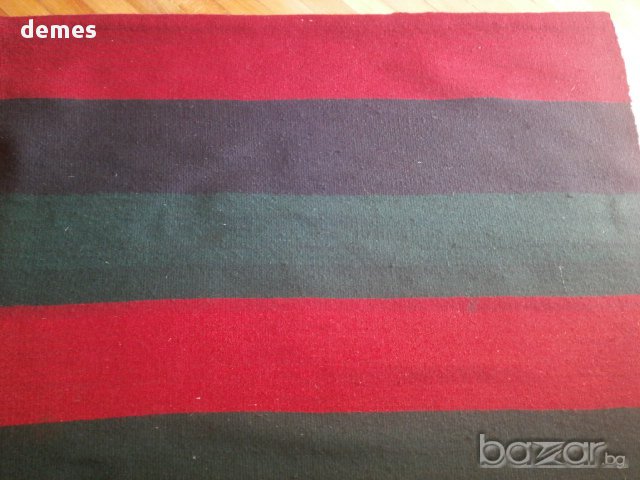 Ръчно тъкана вълнена черга, нова, снимка 1