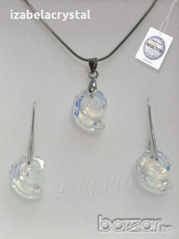 Комплект Сваровски "Sea-Snail" Crystals from SWAROVSKI ®, снимка 1 - Бижутерийни комплекти - 18337113