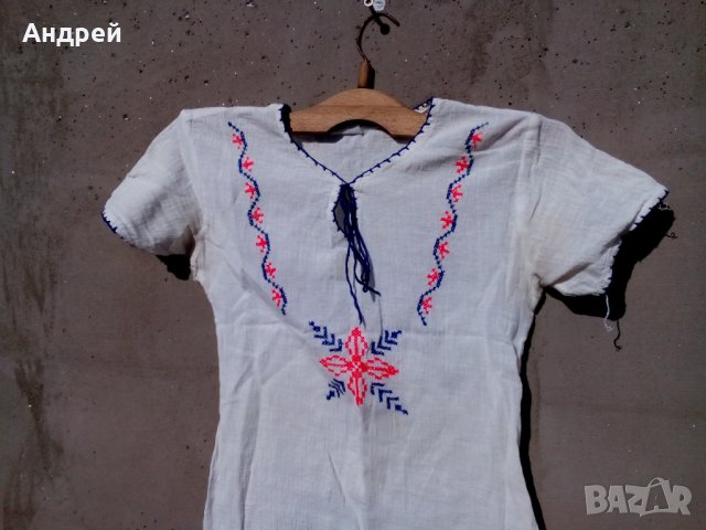 Стара детска етно риза #2, снимка 2 - Антикварни и старинни предмети - 24353786