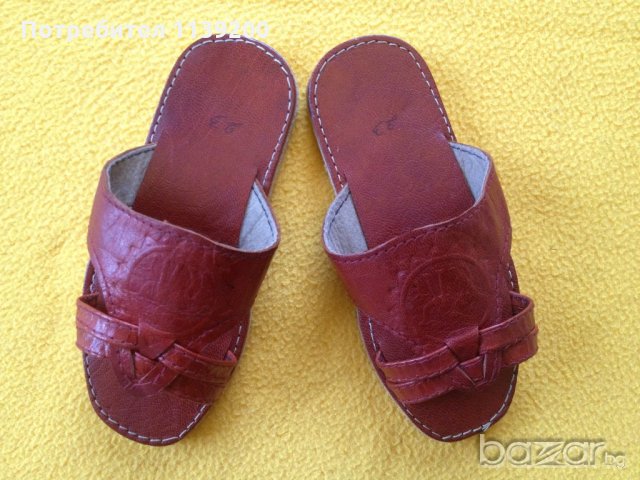 Нови летни сандали чехли 23 номер естествена кожа ръчна изработка за момче, снимка 3 - Детски сандали и чехли - 20866585