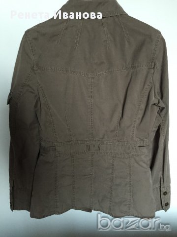 TOM TAILOR дамско яке , оригинално, размер 34, цвят каки, 100% памук., снимка 2 - Якета - 11049428
