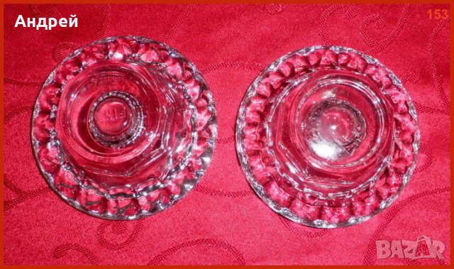 Комплект кристални свещници за романтична среща,изработени във Франция, снимка 4 - Декорация за дома - 23421799