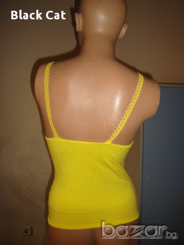 Нов изящен жълт дамски топ / потник, дамско бюстие, корсет, дамска блуза / тениска без ръкави, ръкав, снимка 4 - Корсети, бюстиета, топове - 9015436