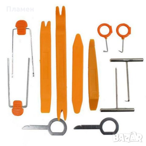 Ремонтен комплект инструменти за разглобяване и демонтаж на интериор, кола, 12 части, снимка 7 - Аксесоари и консумативи - 21611202