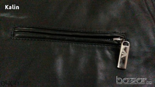 Дизайнерско кожено яке-кожух Giorgio Armani, снимка 8 - Якета - 11916696