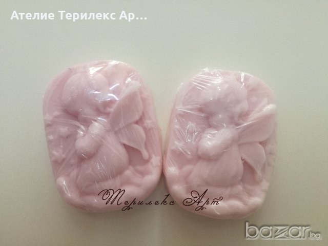 Ароматно сапунче ангелче в розово-подарък за гости на кръщене, снимка 2 - Подаръци за кръщене - 20903237