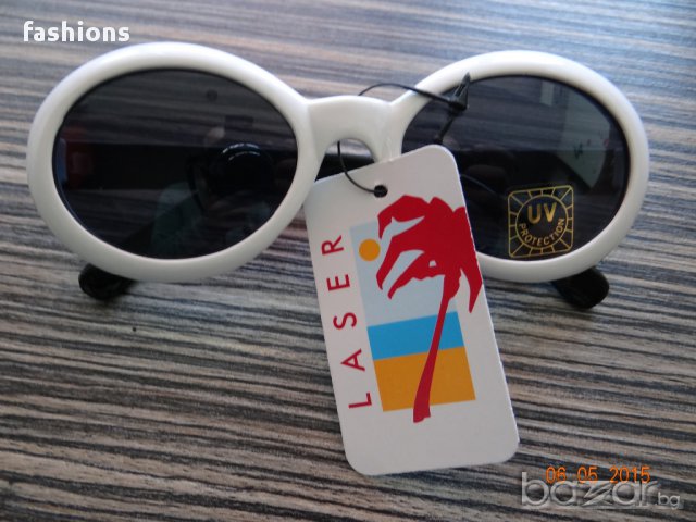 Промоция - Нови!!! Бели елегантни слънчеви очила с UV защита