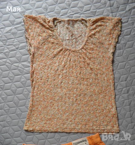 Дамски сет блузка с къс ръкав и къси панталонки, снимка 6 - Къси панталони и бермуди - 26117039