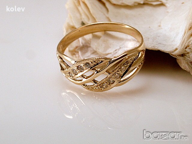 златен пръстен - ЙОХАНА - 2.63 грама, размер №57, снимка 5 - Пръстени - 19298246