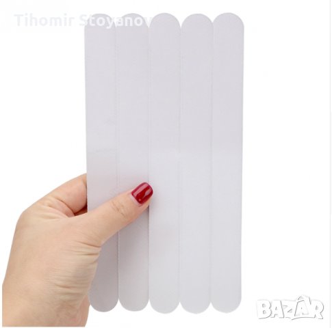 Антихлъзгащи ленти 5бр. лепенки за обзавеждане баня против хлъзгане за мокти повърхности, снимка 2 - Душ кабини и вани - 24455370