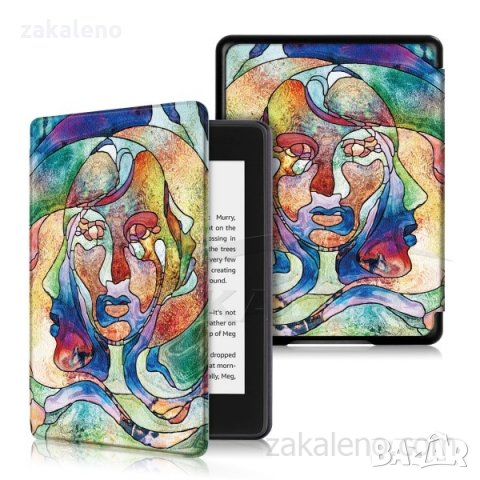 Кожен калъф за Amazon Kindle Paperwhite 4 2018 – Многолика жена, снимка 2 - Електронни четци - 25837046