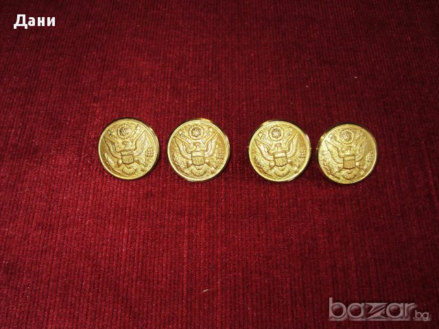 Метални копчета от военен шинел Rex Products Corp. New Rochelle NY