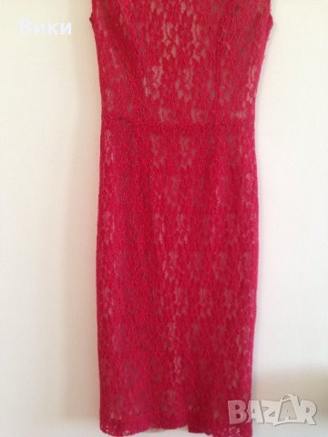 Червена рокля, снимка 6 - Рокли - 23682848