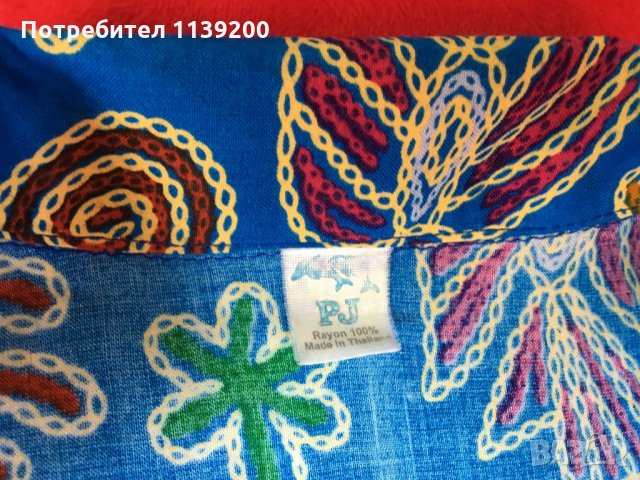 Мъжка лятна пъстра риза къс ръкав от Тайланд  М L, снимка 4 - Ризи - 25727734