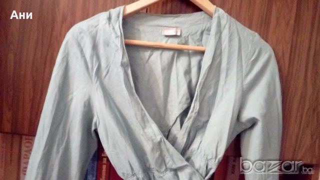 Зелена риза с колан, снимка 4 - Ризи - 19938399