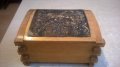 ретро дървена кутия с метален обков-1977г-22х16х11см, снимка 5