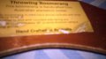 Throuwing boomerang hand crafted in australia-35/5см-внос швеицария, снимка 12