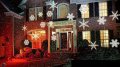 коледно новогодишно осветление прожектор бял сняг за къща и дома Snow Flower Lamp , снимка 2