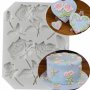 Големи рози с пъпки и листа с релеф силиконов молд  форма декорация и украса торта фондан бисквитки, снимка 2