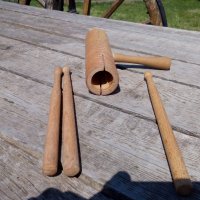 Стар дървен музикален инструмент, снимка 2 - Антикварни и старинни предмети - 23432872