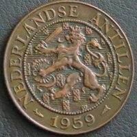 2 ½ цента 1959, Холандски Антили, снимка 2 - Нумизматика и бонистика - 24873811