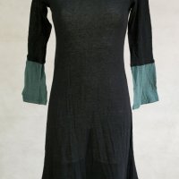 Екстравагантна тъмнокафява рокля от две части на цветя марка Ian Mosh - S, снимка 5 - Рокли - 22732154